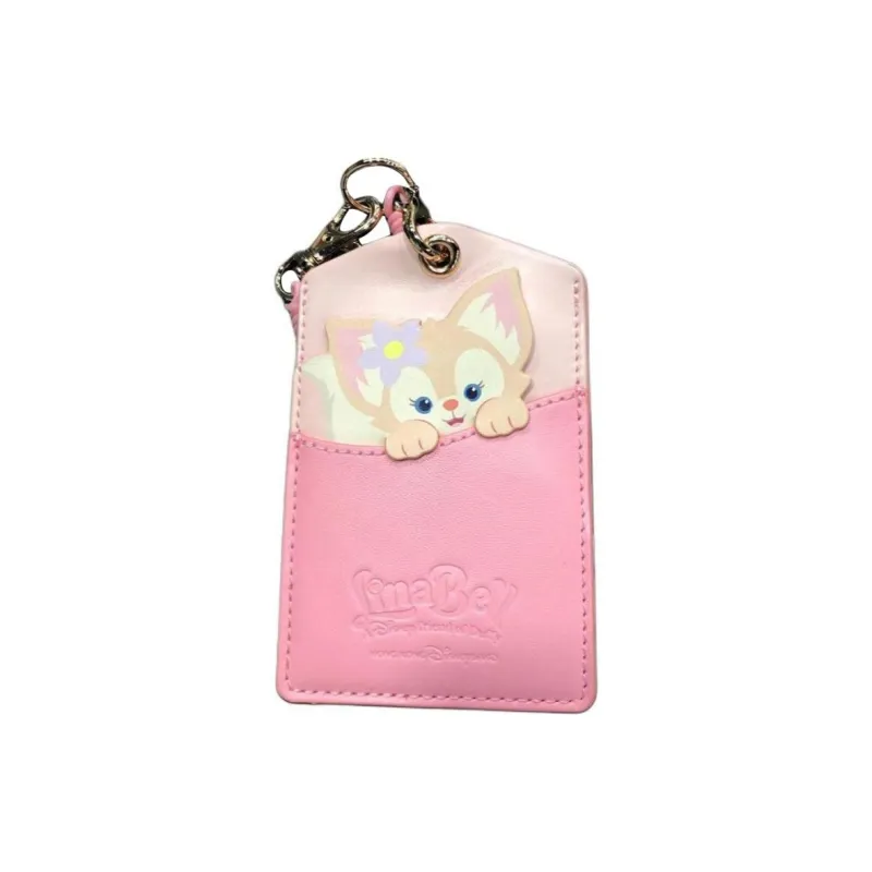 Disney Leather Card Holder Women's Pink Multicolor-0