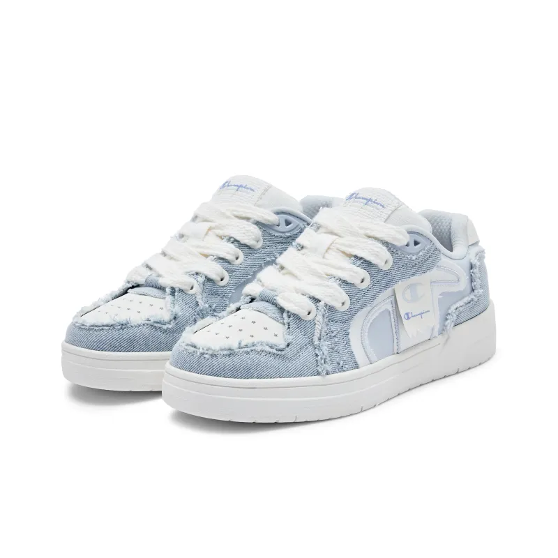 Champion Low Top Skateboard Shoes Unisex Light Blue-2
