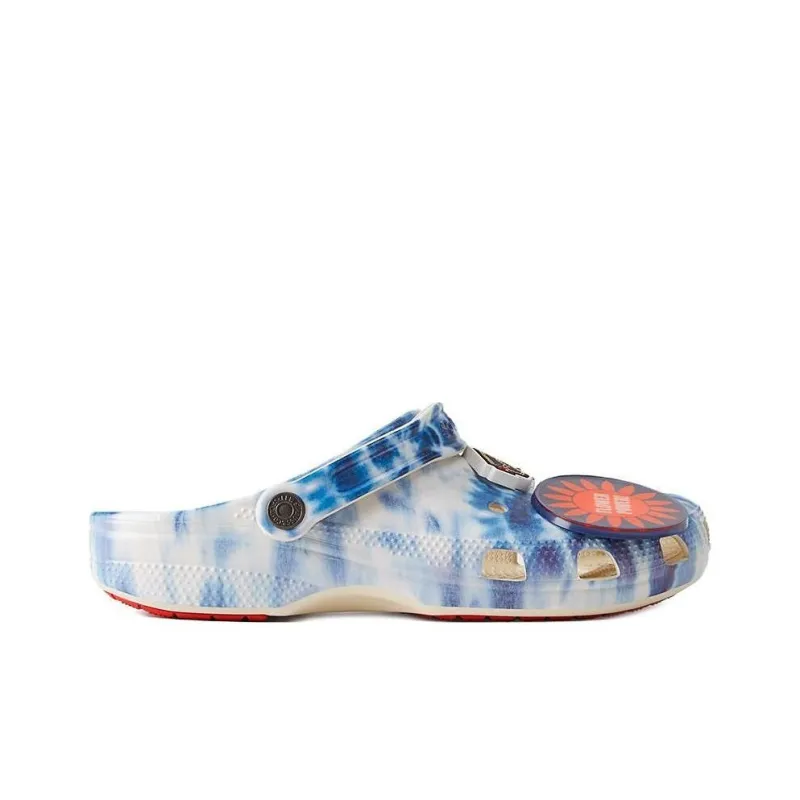 Levi’s x Crocs Classic Clog Clogs Unisex White And Blue Tie-dye-1