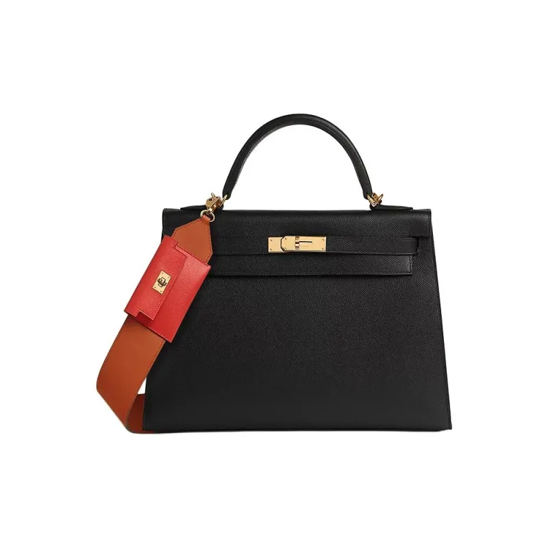 HERMES Kelly Pocket Swift With Epsom Calfskin Bag Straps Women's Sesame-Colored-2