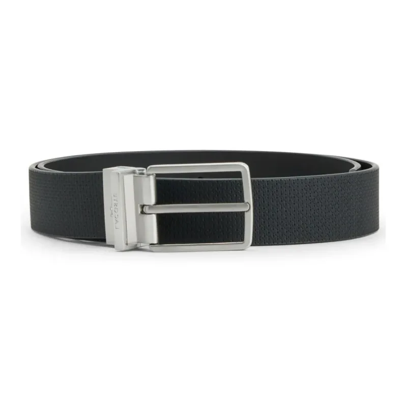 LACOSTE Logo engraved Leather Belt-1
