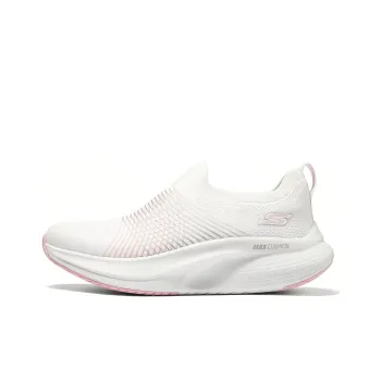 Skechers Anti Slip And Wear Resistant Rebound Low Top Casual Shoes Women's White Pink