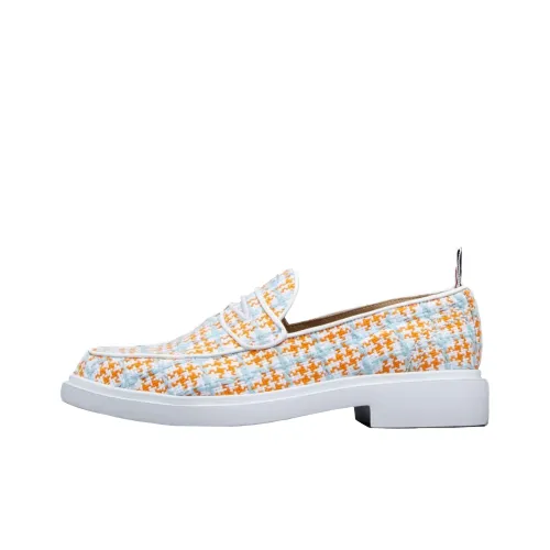 THOM BROWNE RWB-tab Tweed Penny Loafers