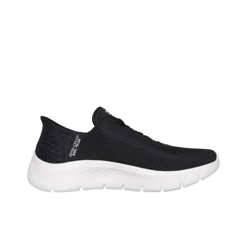 Skechers Go Walk Fle Low-Top Running Shoes Women's Black White-1