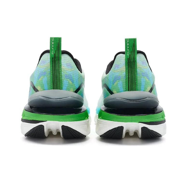 XTEP Running Shoes Men Low Top Sail White/Scallion Green/Sky Blue-3