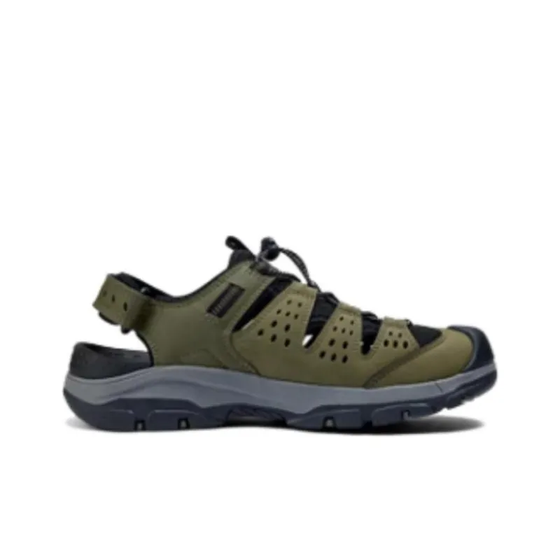 Skechers Slip Resistant Breathable River Trekking Shoes Men's Olive Green-1