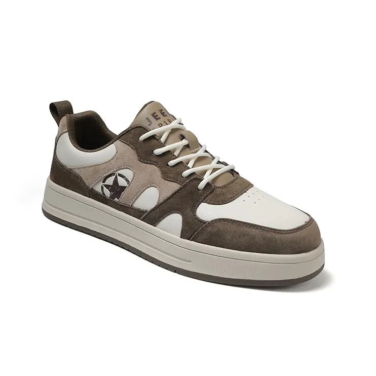 JEEP SPIRIT Anti-Slip Wear-Resistant Lightweight Breathable Low-Top Skateboard Shoes Men's Light Sandy-3