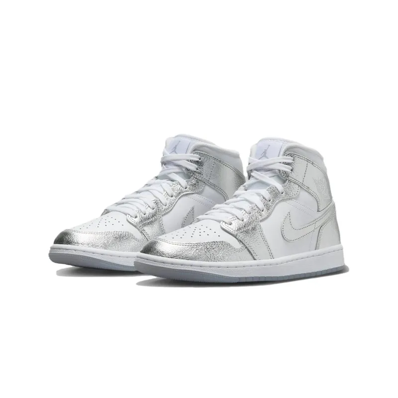 Jordan 1 Mid SE Metallic Silver Women's-2