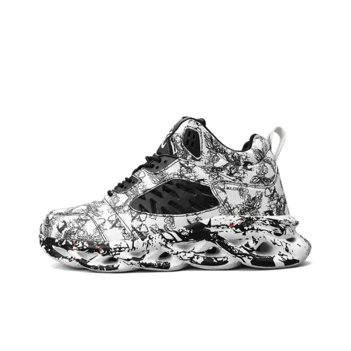 Black tailed Deer Slip Resistant And Breathable High Top Basketball Shoes Men's