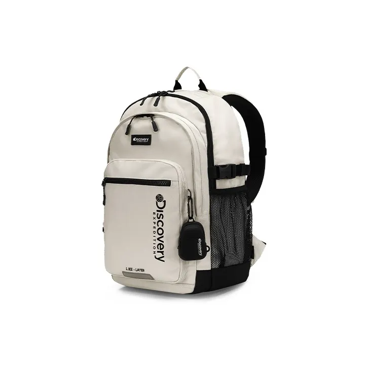 Discovery Expedition Nylon Backpack Unisex Beige-1