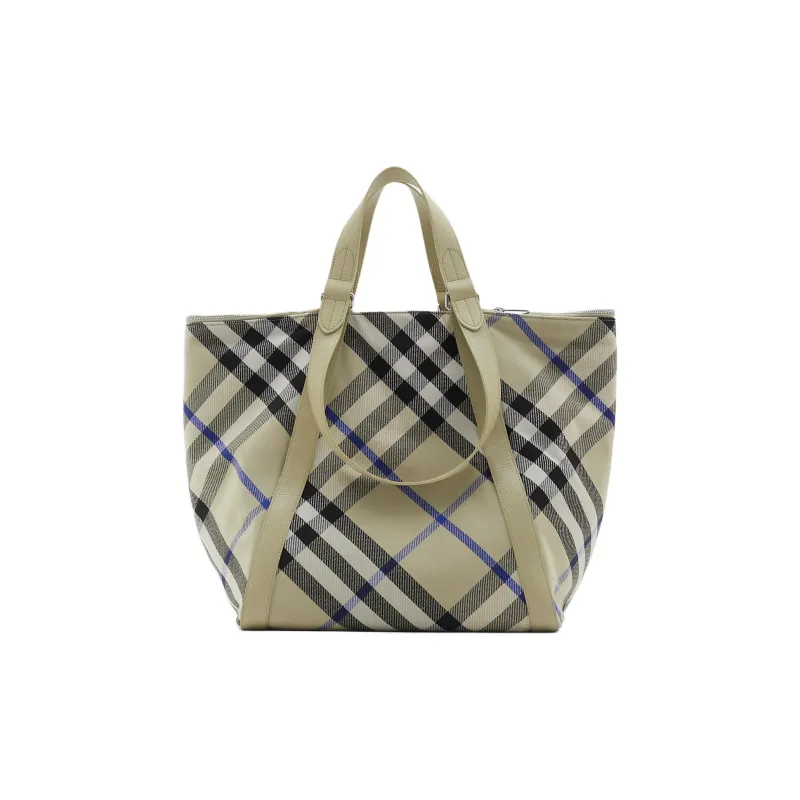 Burberry Polyester With Cotton Tote Bag, Shopping Bag, Shoulder Bag, Handbag Unisex Moss Green-0