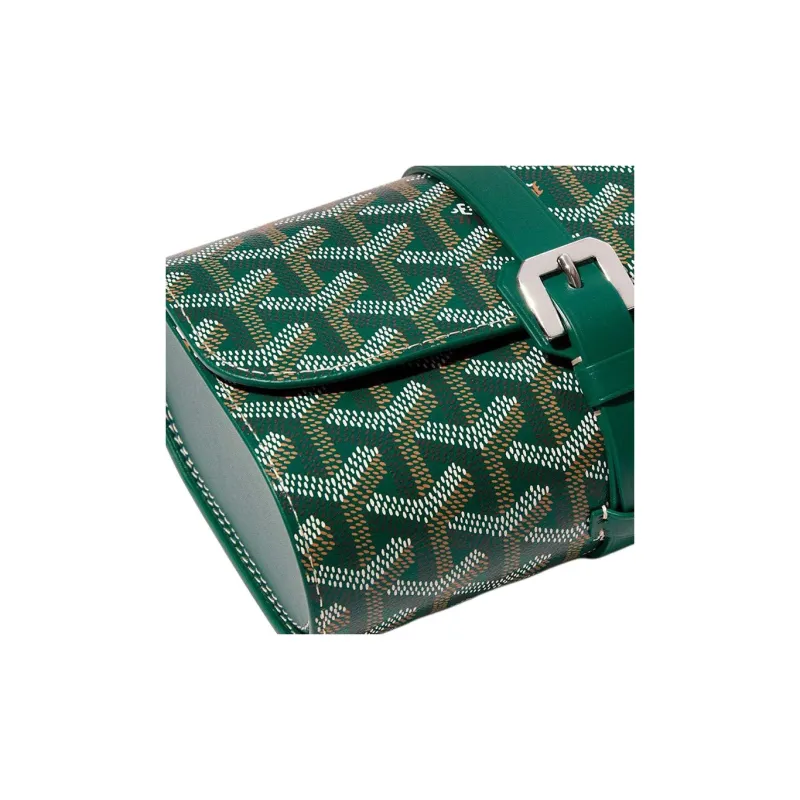 GOYARD Voyage Canvas With Leather Storage Bag Unisex Green-2