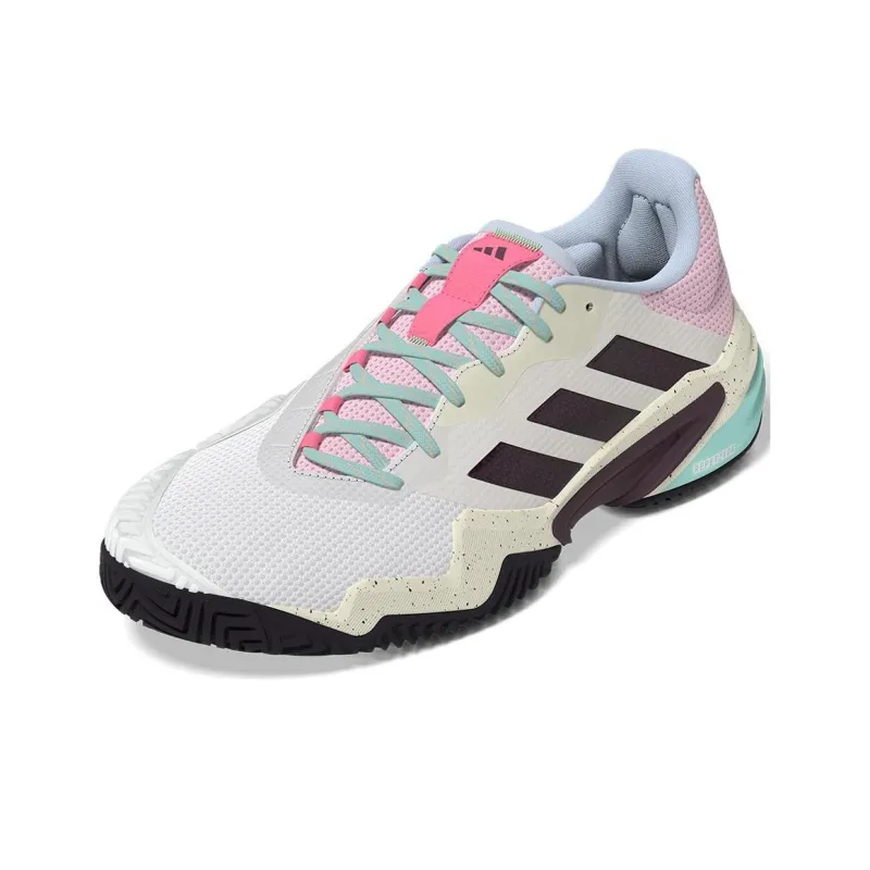 Adidas Barricade 13 Crystal White Aurora Met. Semi Green Spark-2