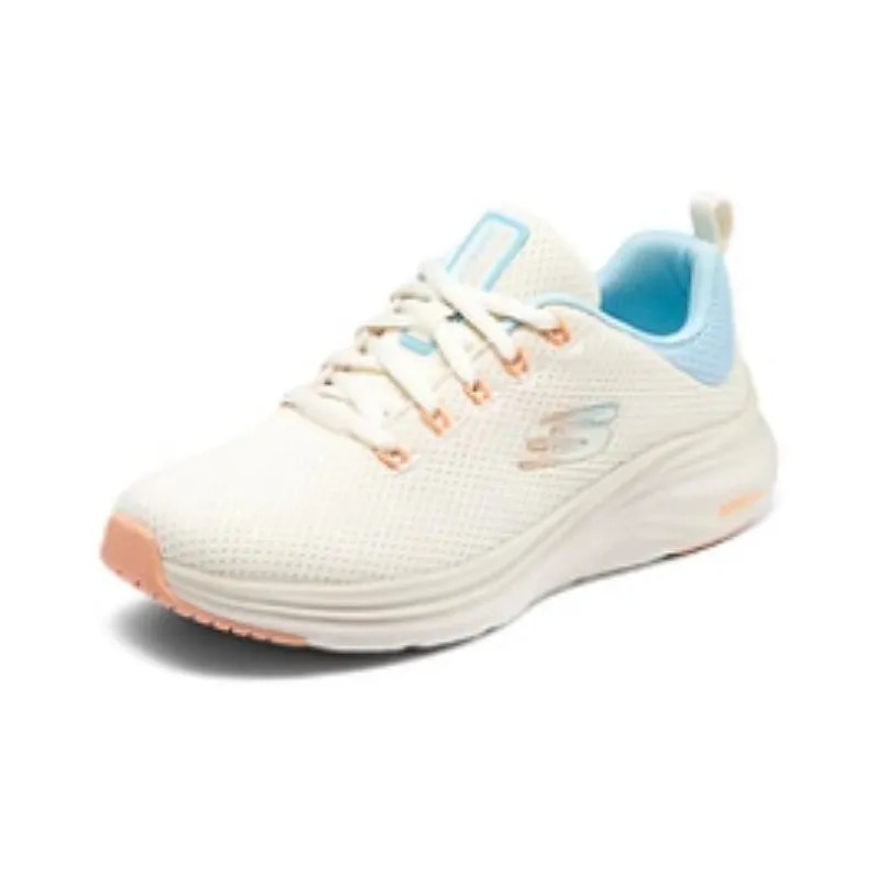 Skechers Sport Cushioned Wear-Resistant Full-Coverage Breathable Lightweight Low-Top Casual Shoes Women's Beige Blue-1