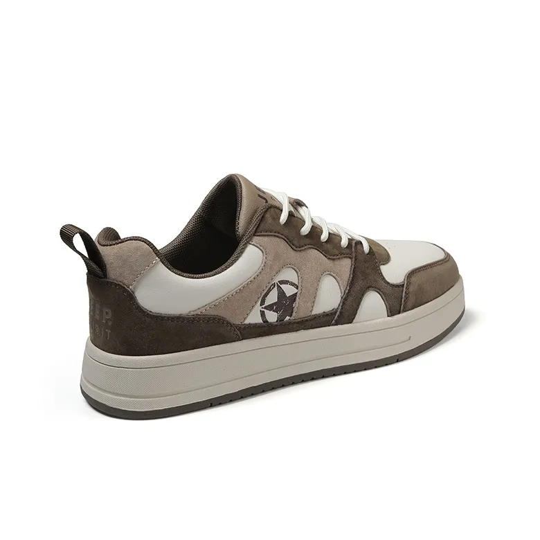 JEEP SPIRIT Anti-Slip Wear-Resistant Lightweight Breathable Low-Top Skateboard Shoes Men's Light Sandy-4