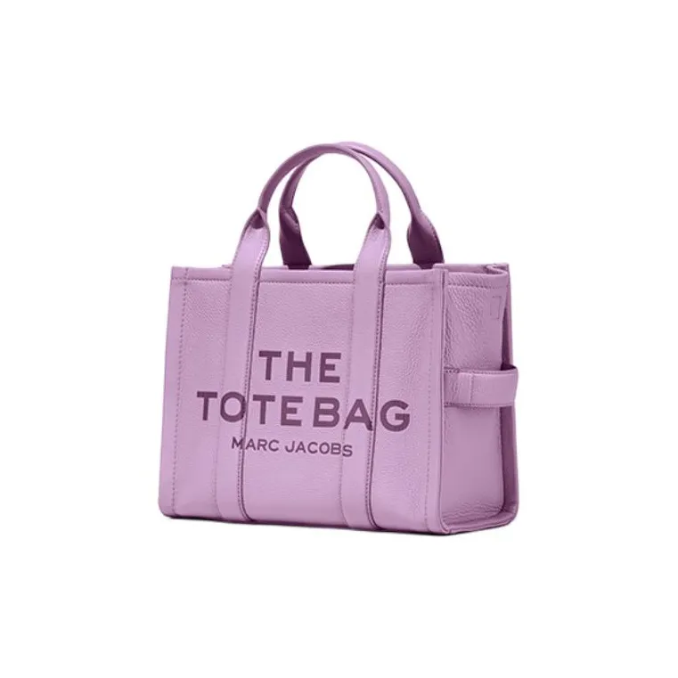 MARC JACOBS Natural Grain Leather Tote Bag, Shopping Bag, Shoulder Bag, Crossbody Bag, Handbag Trumpets Women's Purple-1