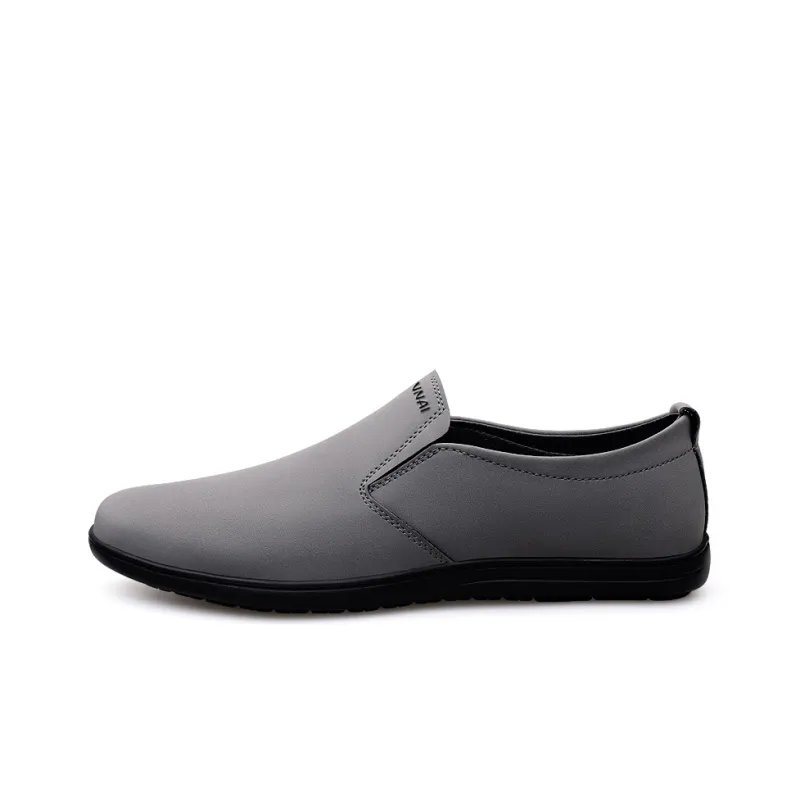 Wen Nai Dress Shoes Men Low Top Gray-0