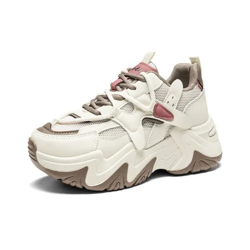 Medd Cushioning Wear Resistant Breathable Coverage Support Low Top Chunky Sneakers Women's