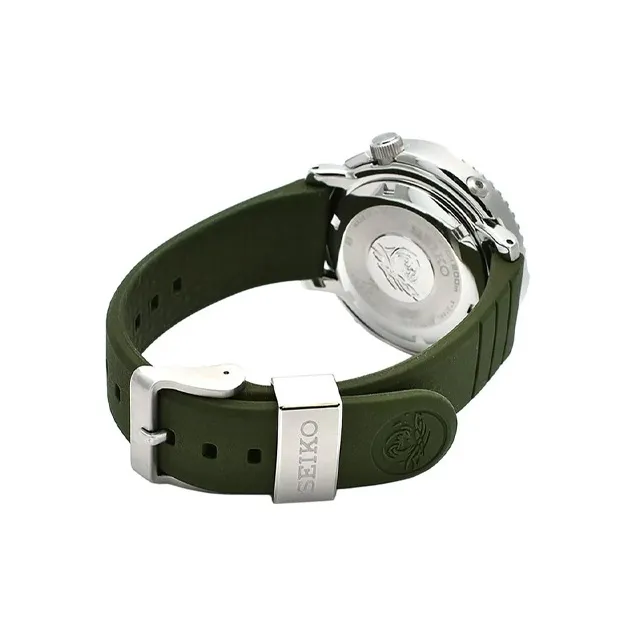 SEIKO Presage Series Mechanical Movement Silicone Strap Watch Men's Watches Black Dial SRPF83K1-3