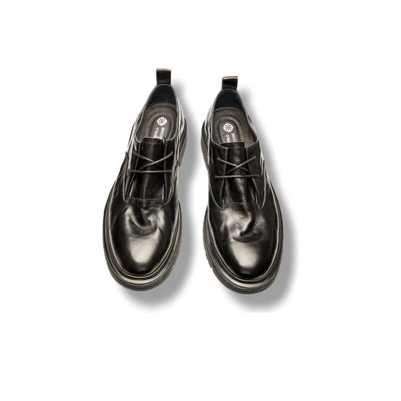 Brounvanm Men's Casual Shoes Men Low Top Black/Coffee-7