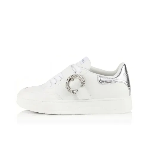 Jimmy Choo Skateboard Shoes Women's Low-Top White