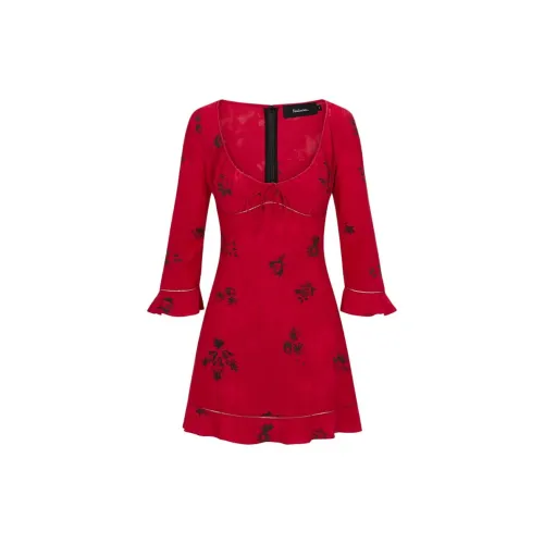 Réalisation Par Long-Sleeved Dresses Women's Passion/Intense Red