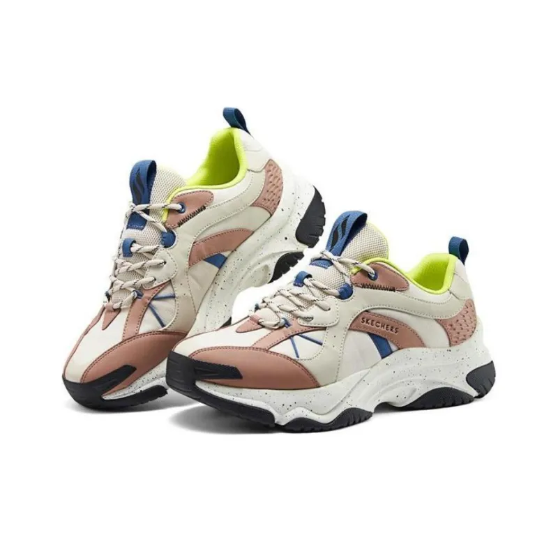 Skechers Street Cushioning, Slip Resistant, And Abrasion Resistant Low Top Running Shoes Men's White Brown-2