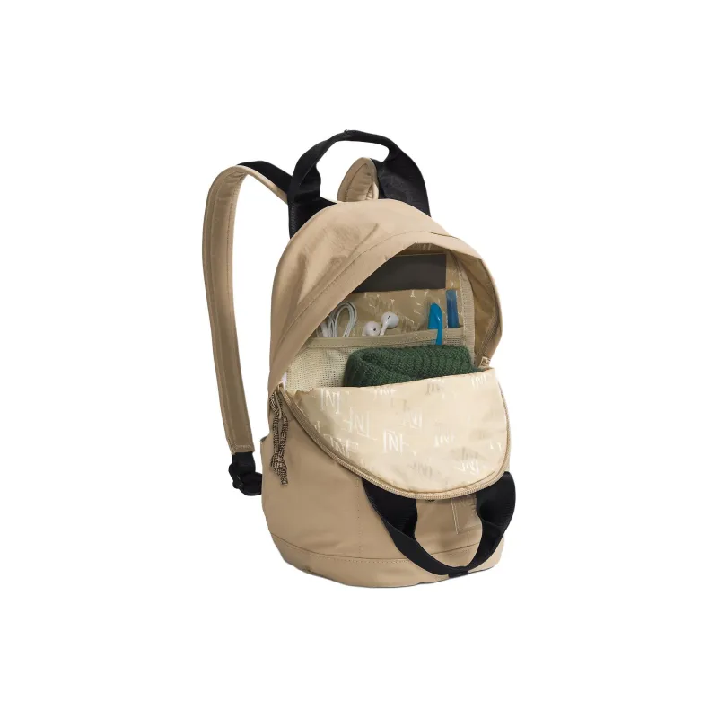 THE NORTH FACE Recycled Nylon Backpack Mini Unisex Seaweed Tan & Black-3