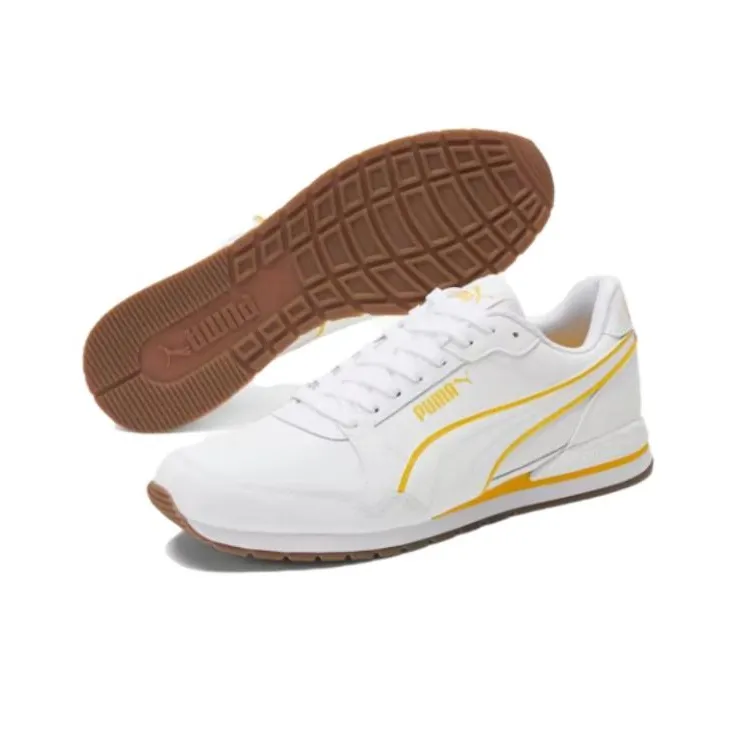 PUMA St Runner V3 Cushioning, Slip Resistant, And Abrasion Resistant Low Top Casual Shoes Men's White-3