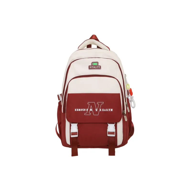 Alcohol Dragon Nylon Backpack Regular Unisex Black/Purple/Red/Khaki/White/Blue-2