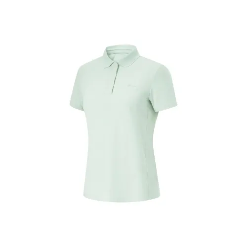 LINING Fitness Series Polo Shirts Women's Ice Fat Green