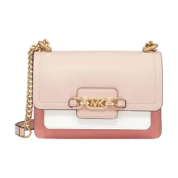 MICHAEL KORS Heather Cow Leather Crossbody Bag, Shoulder Bag Mini Women's Rose Pink