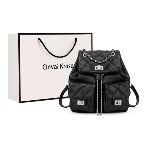 Simvay Clos PU Backpack Medium Size Women's Black