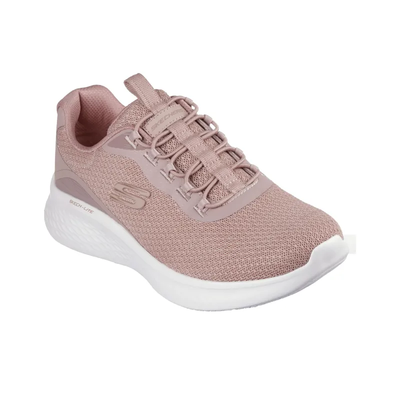Skechers Cushioned Slip-Resistant Low-Top Running Shoes Women's Red-3
