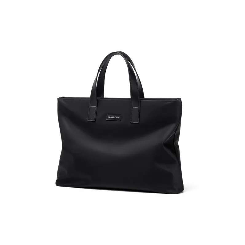 Simvay Clos Fabric Business Handbag Briefcase Laptop Bag Medium Size Men's Black-2