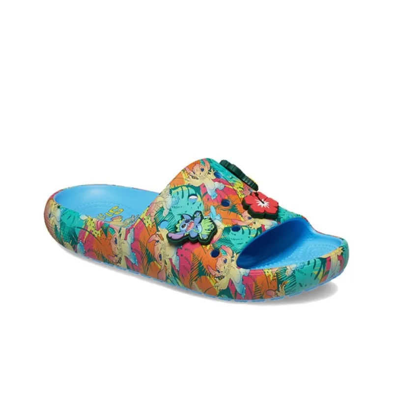 Crocs X Disney Stitch Classic Slides 'Blue Multi' Women's-2