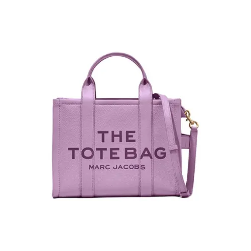 MARC JACOBS Natural Grain Leather Tote Bag, Shopping Bag, Shoulder Bag, Crossbody Bag, Handbag Trumpets Women's Purple
