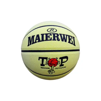 Melway PU Basketball Neon Yellow Size 7 Glow in The Dark Illumination Unisex