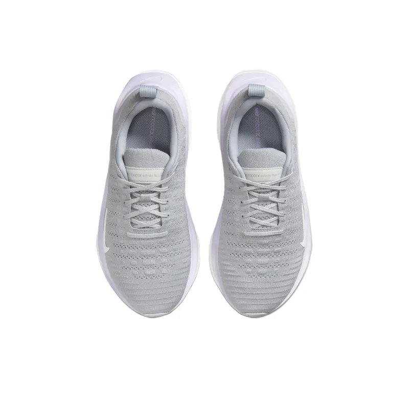 Nike Reactx Infinity 4 Cushioning And Breathable Low Top Running Shoes Women's Light Gray Purple Extra Wide-2