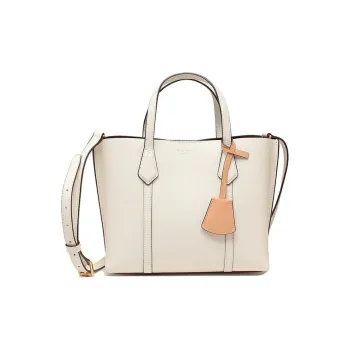 TORY BURCH Leather Tote Bag, Shopping Bag, Crossbody Bag, One Shoulder Handbag Women's White