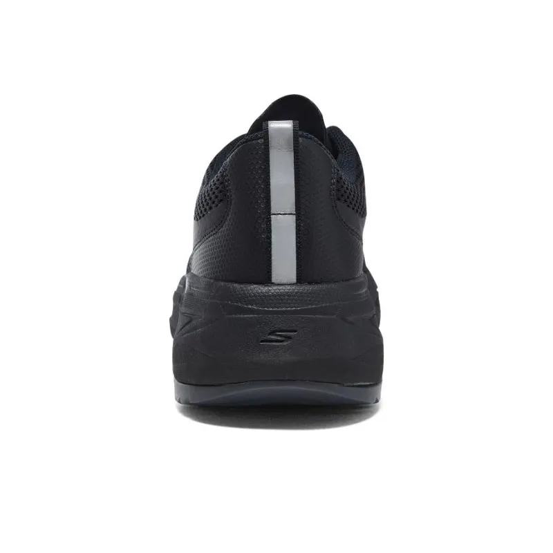 Skechers Cushioned Wear Resistant Lightweight Low Top Running Shoes Men's Black-4