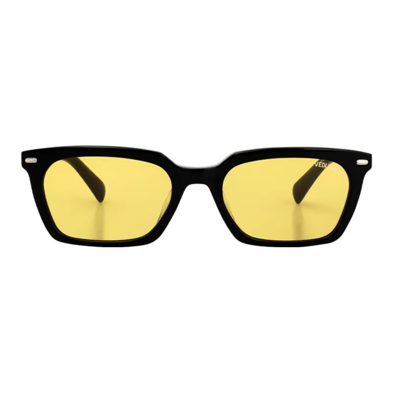 VEDI VERO Acetate Irregular Shape Sunglasses Unisex Black-1