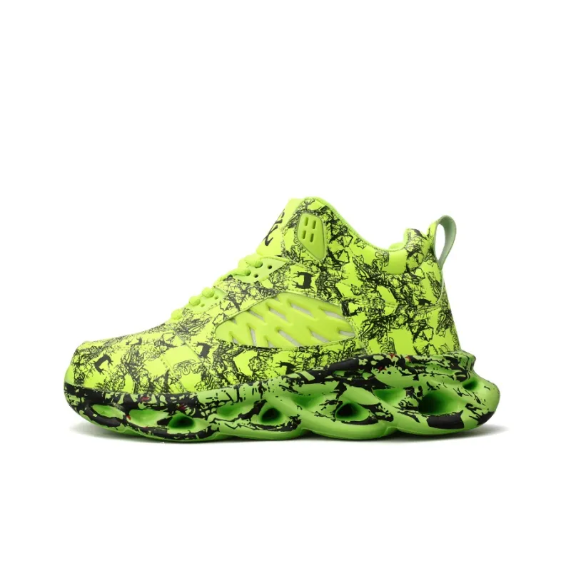 Black tailed Deer Slip Resistant And Breathable High Top Basketball Shoes Men's-14
