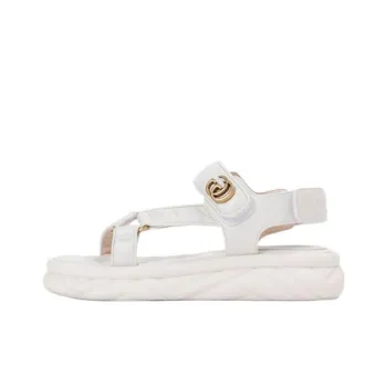 GUCCI Double G Leather Sandals