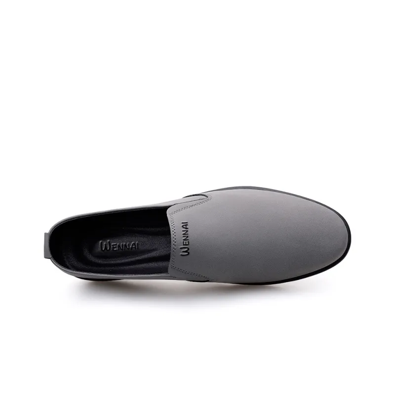 Wen Nai Dress Shoes Men Low Top Gray-4