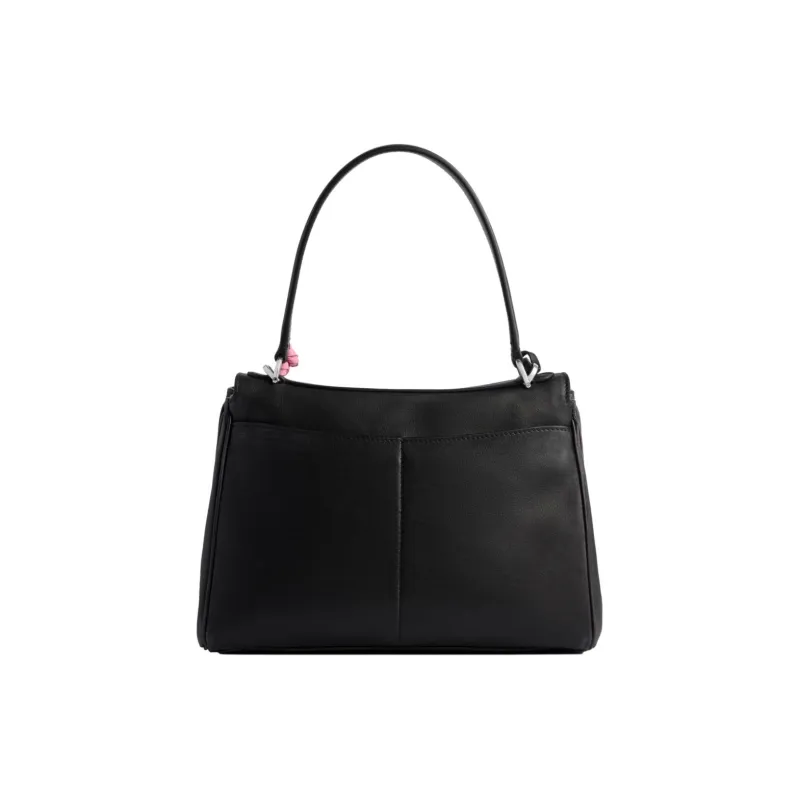 Balenciaga Cow Leather One Shoulder Handbag Small Size Unisex Black-3