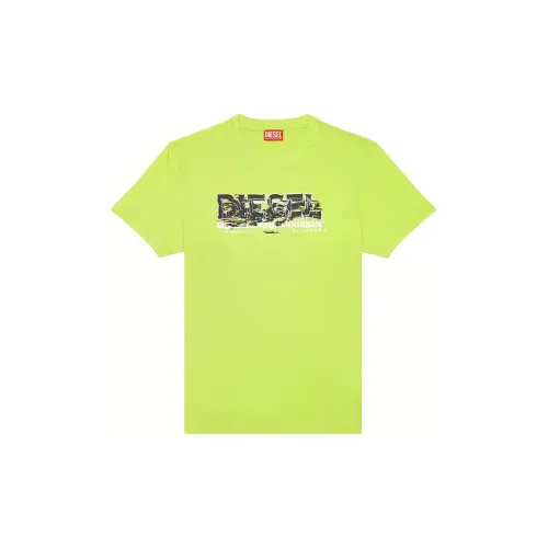 DIESEL T-Shirts Men Neon Green