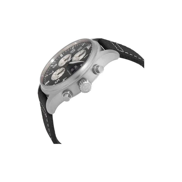 IWC Pilot Collection Men's Watches Watch Mechanical Movement 43mm Black Dial Titanium Watch Case Cowhide Strap-1