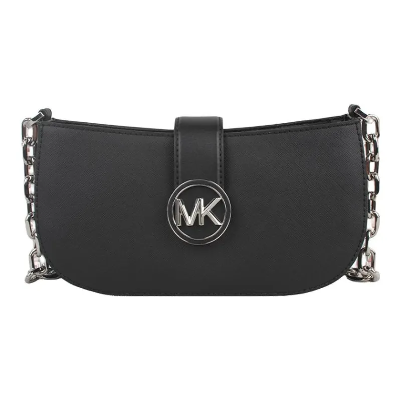 MICHAEL KORS Carmen Cow Leather Shoulder Bag Women's Black-0