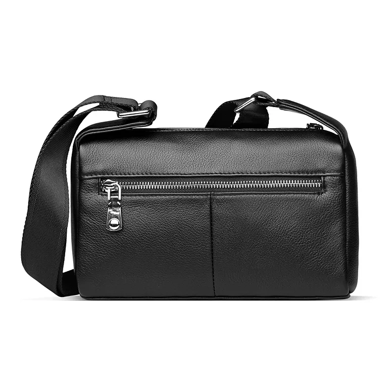 Old Man's Head Top Grain Cow Leather Clutch Regular Men's Black-1